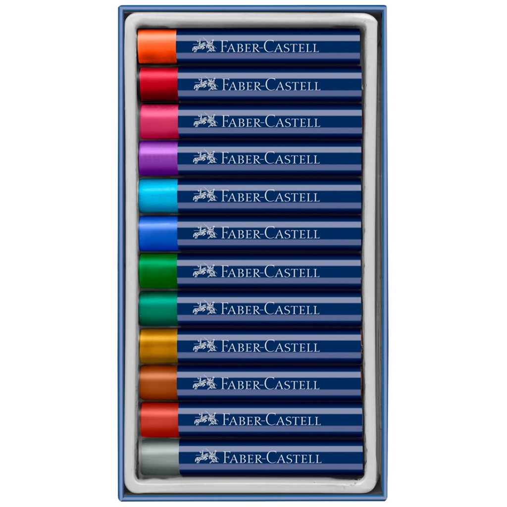 Faber-Castell: Olajpasztell kréta metál színek 12db-os szett kép 2