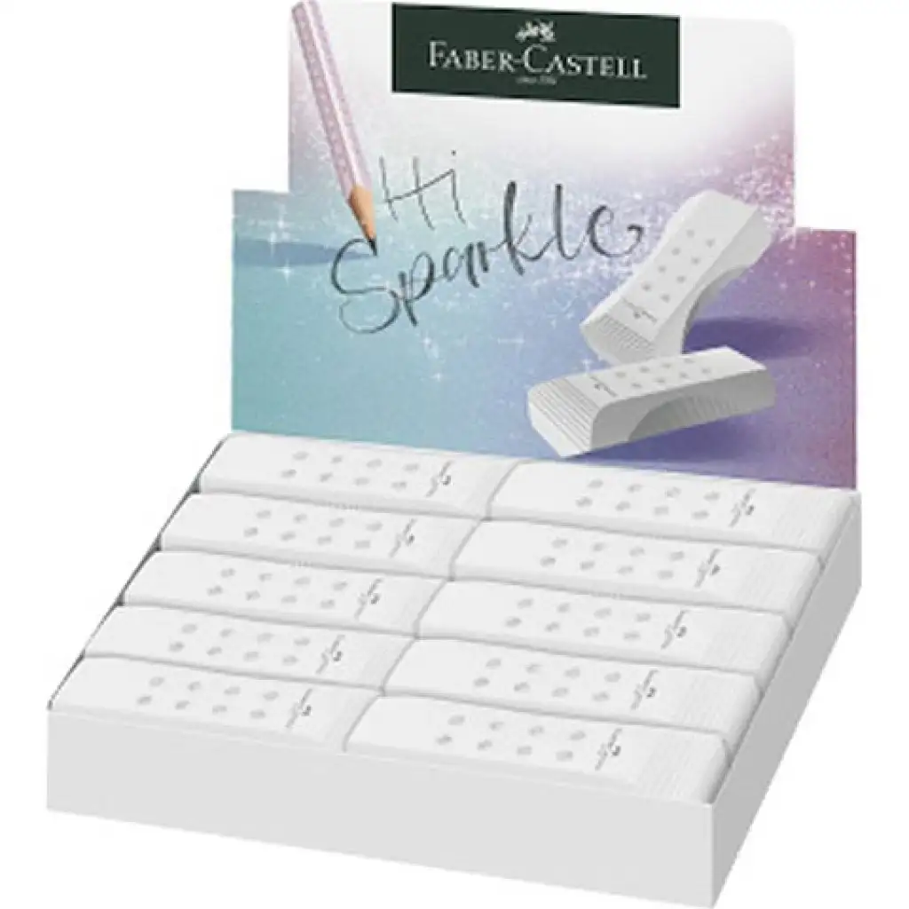 Faber-Castell: RollOn Sparkle pvc mentes radír fehér színben 1db kép 1