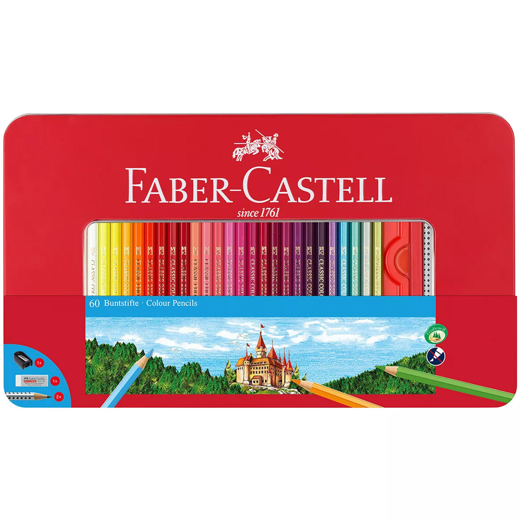 Faber-Castell: Színes ceruza szett fém dobozban 60db-os kép 1