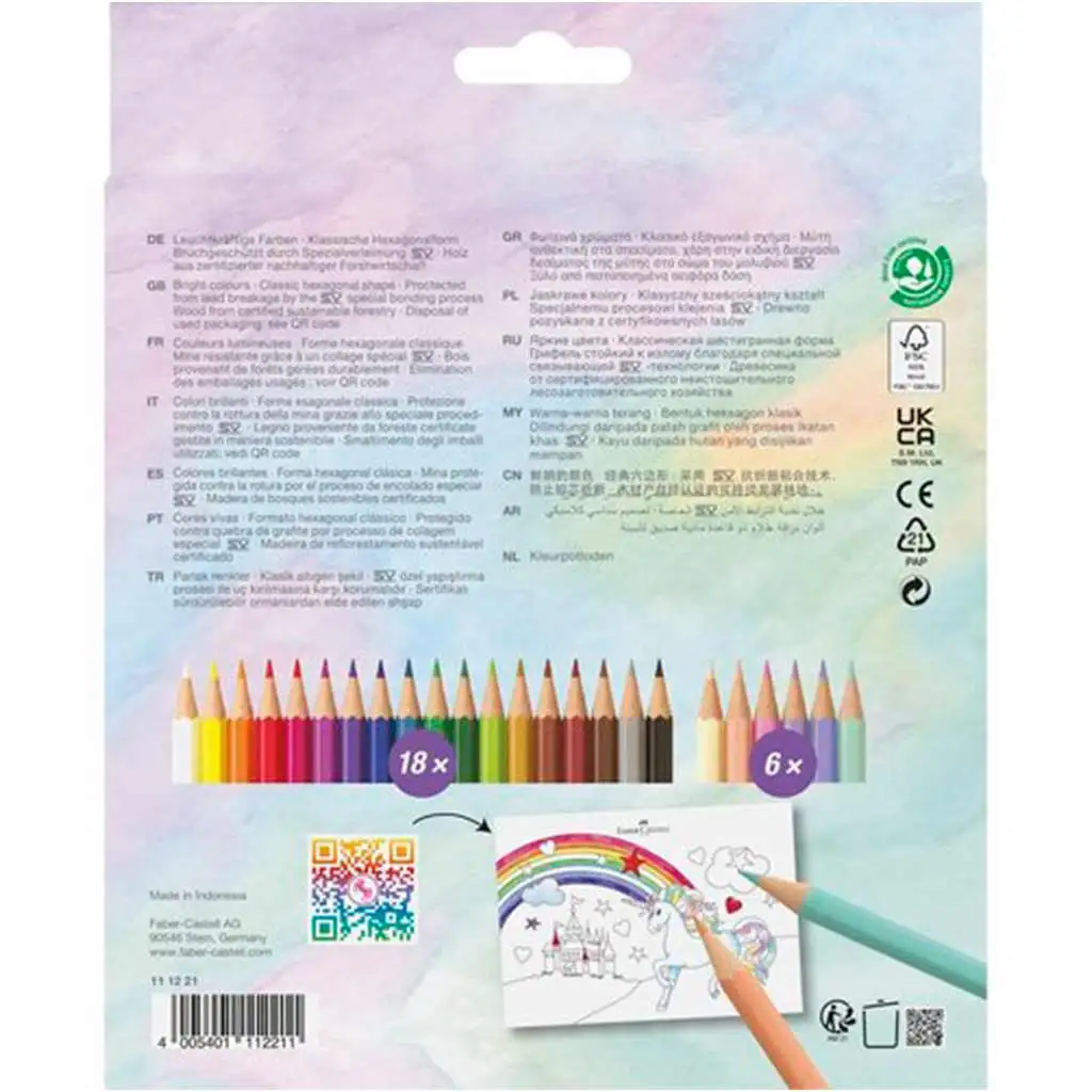 Faber-Castell: Kastélyos színesceruza készlet 18+6db-os csomag kép 2