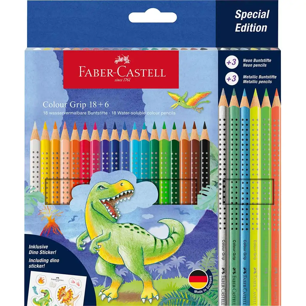 Faber-Castell: Dinoszauruszos Grip színesceruza készlet 18+6db-os csomag kép 1