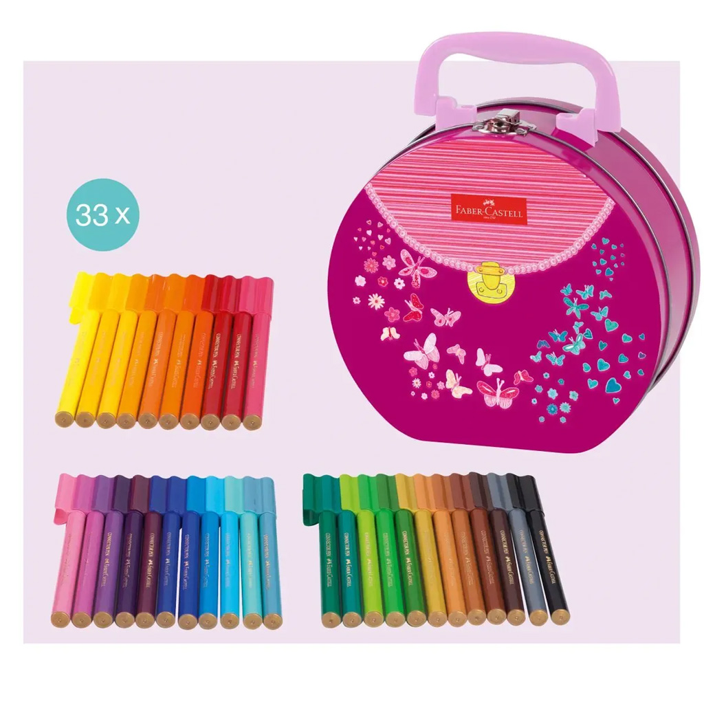 Faber Castell: Connector filctoll készlet 33db-os pillangós fém kézitáskában kép 2