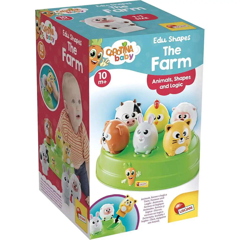 Carotina baby: Farm állatos formaillesztő játék - Lisciani kép 1