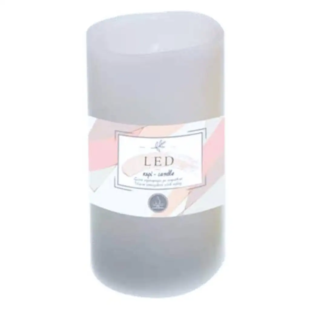 Dekor fehér LED-es gyertya 7,5x15cm kép 1