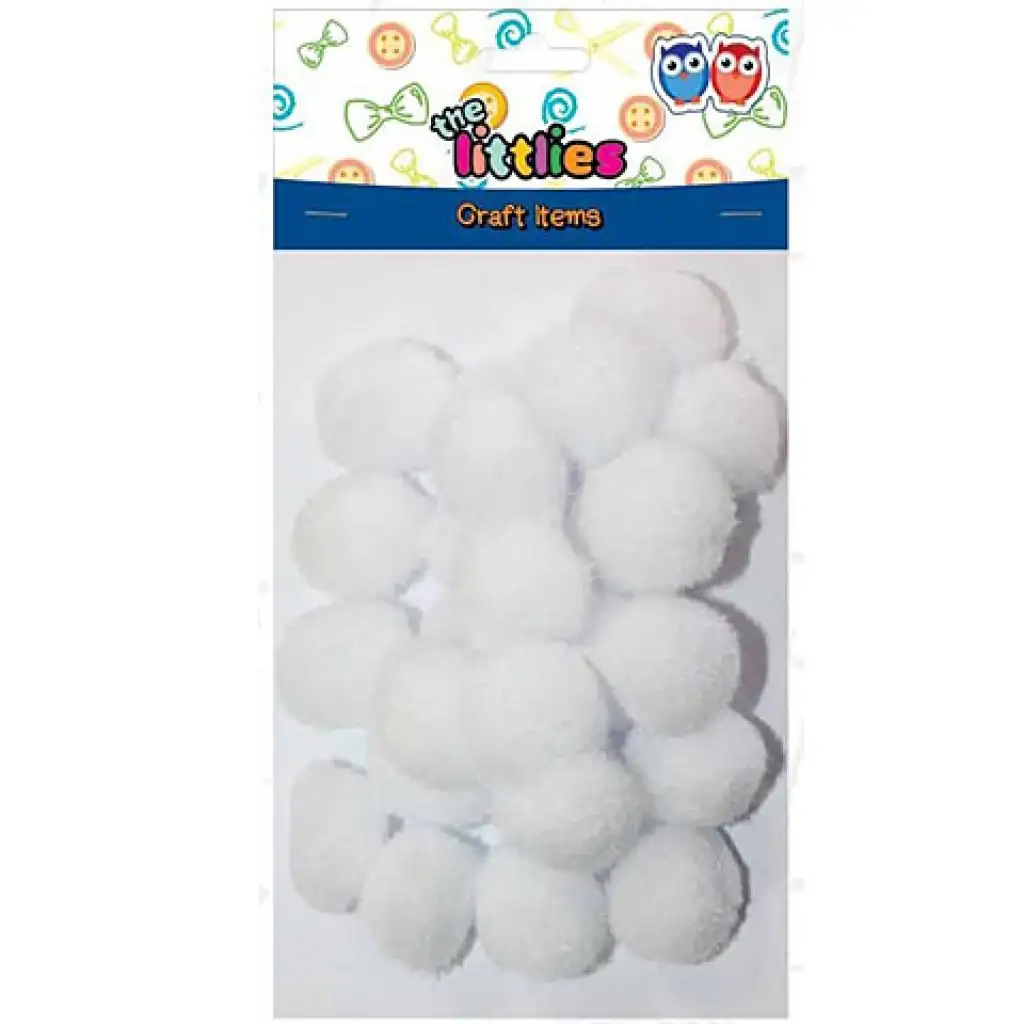 Fehér pompon szett 25mm 25db kép 1
