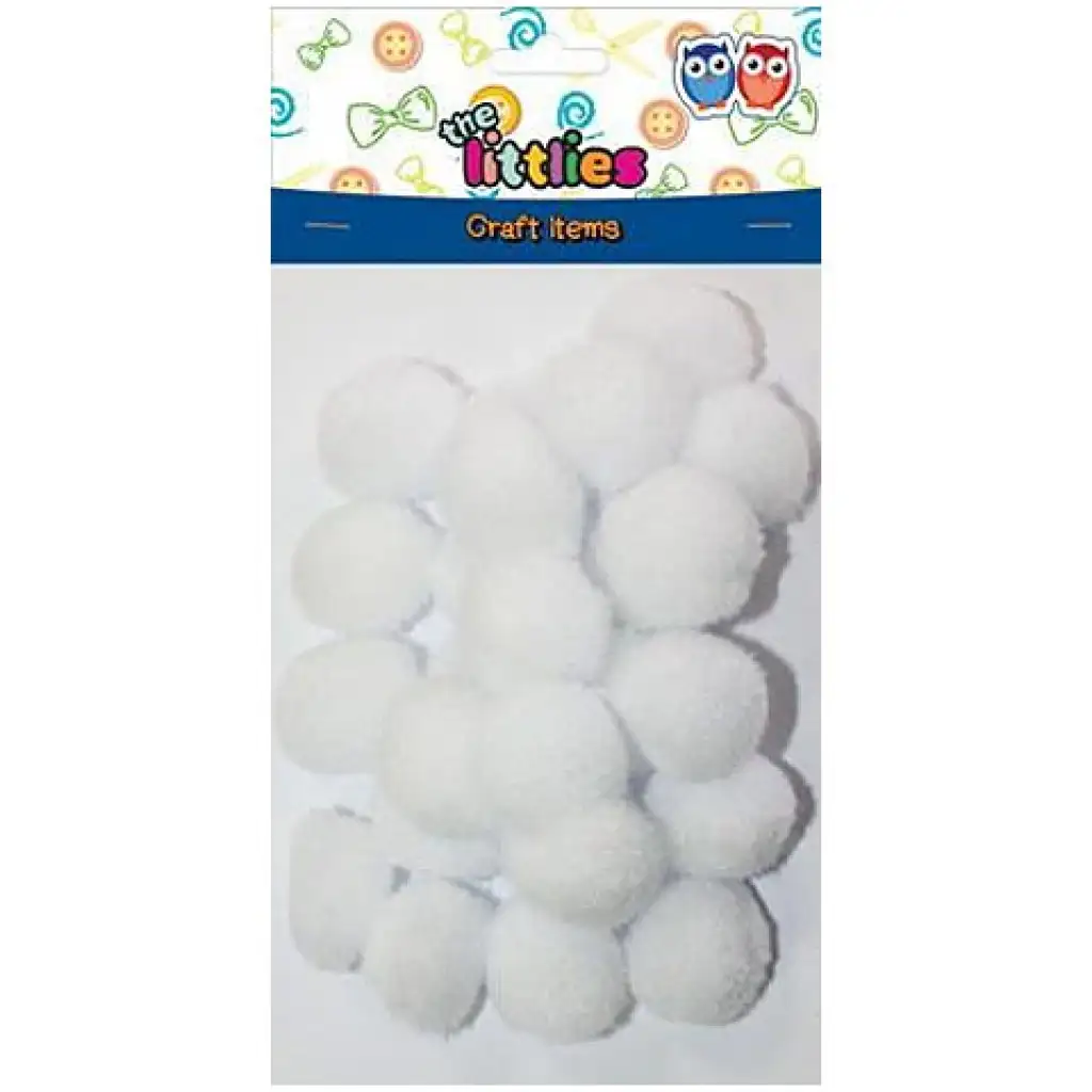 Fehér pompon szett 15mm 60db kép 1