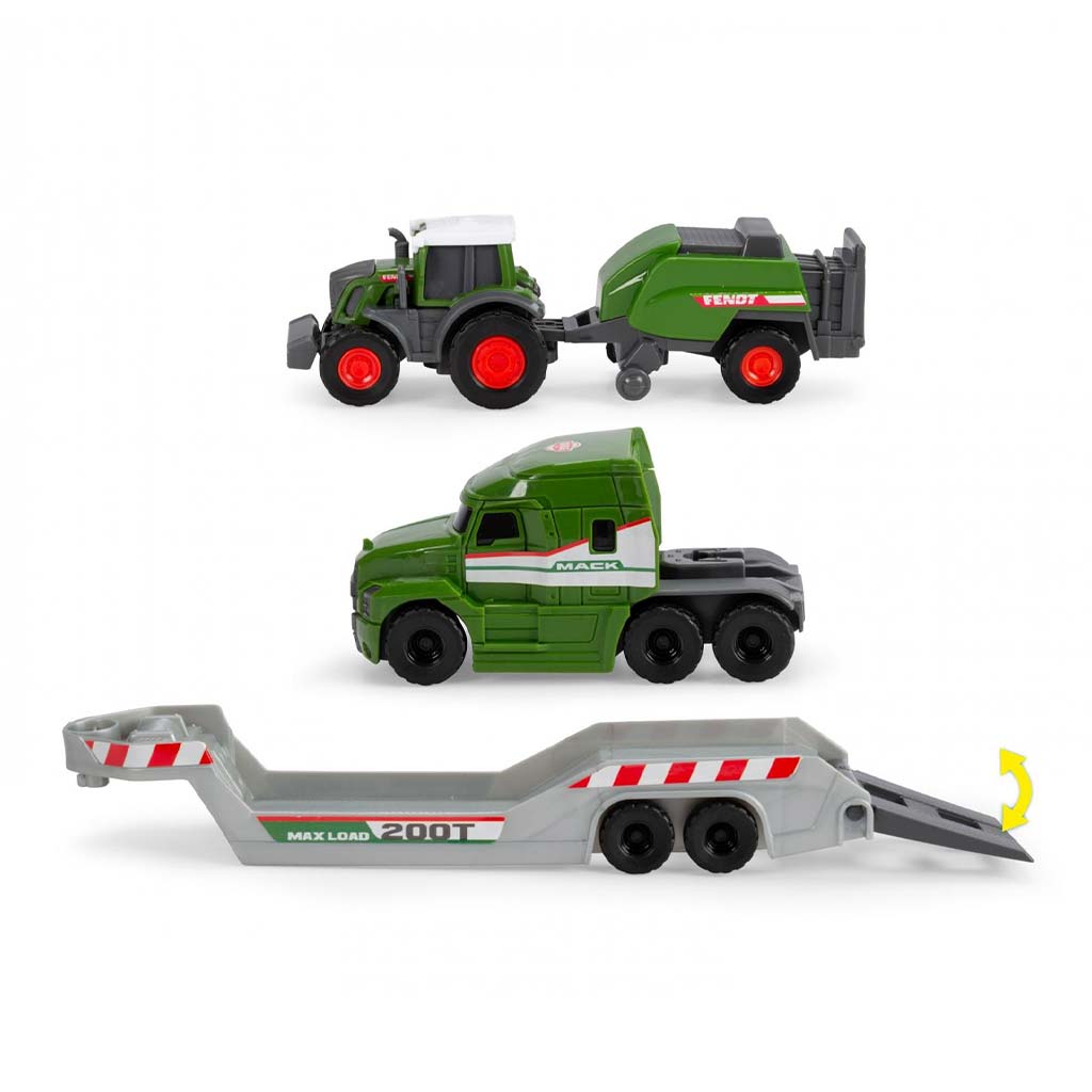 Micro szállító kamion Fendt traktorral és bálázóval - Dickie Toys kép 3