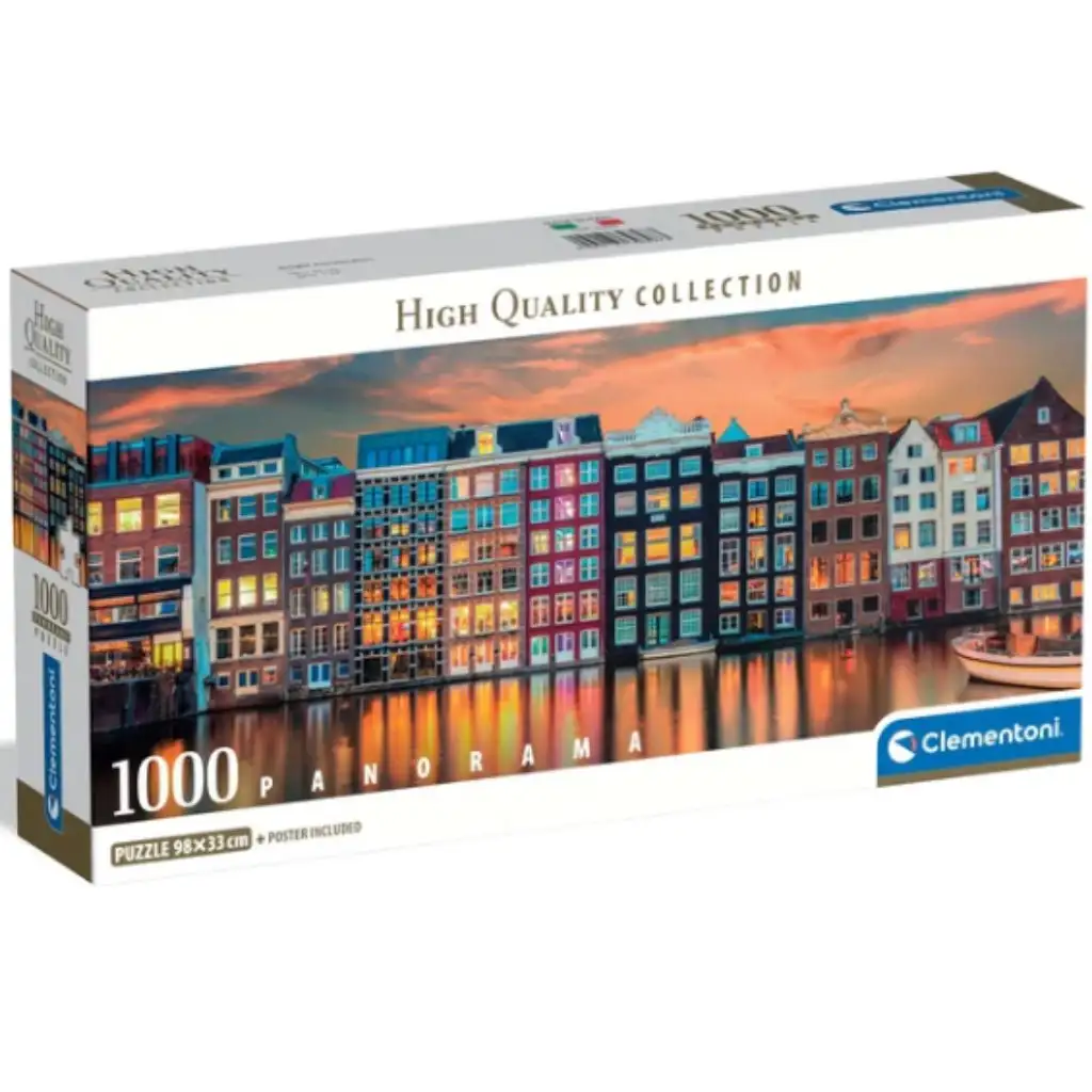 Fényes Amszterdam HQC panoráma 1000db-os puzzle - Clementoni kép 1