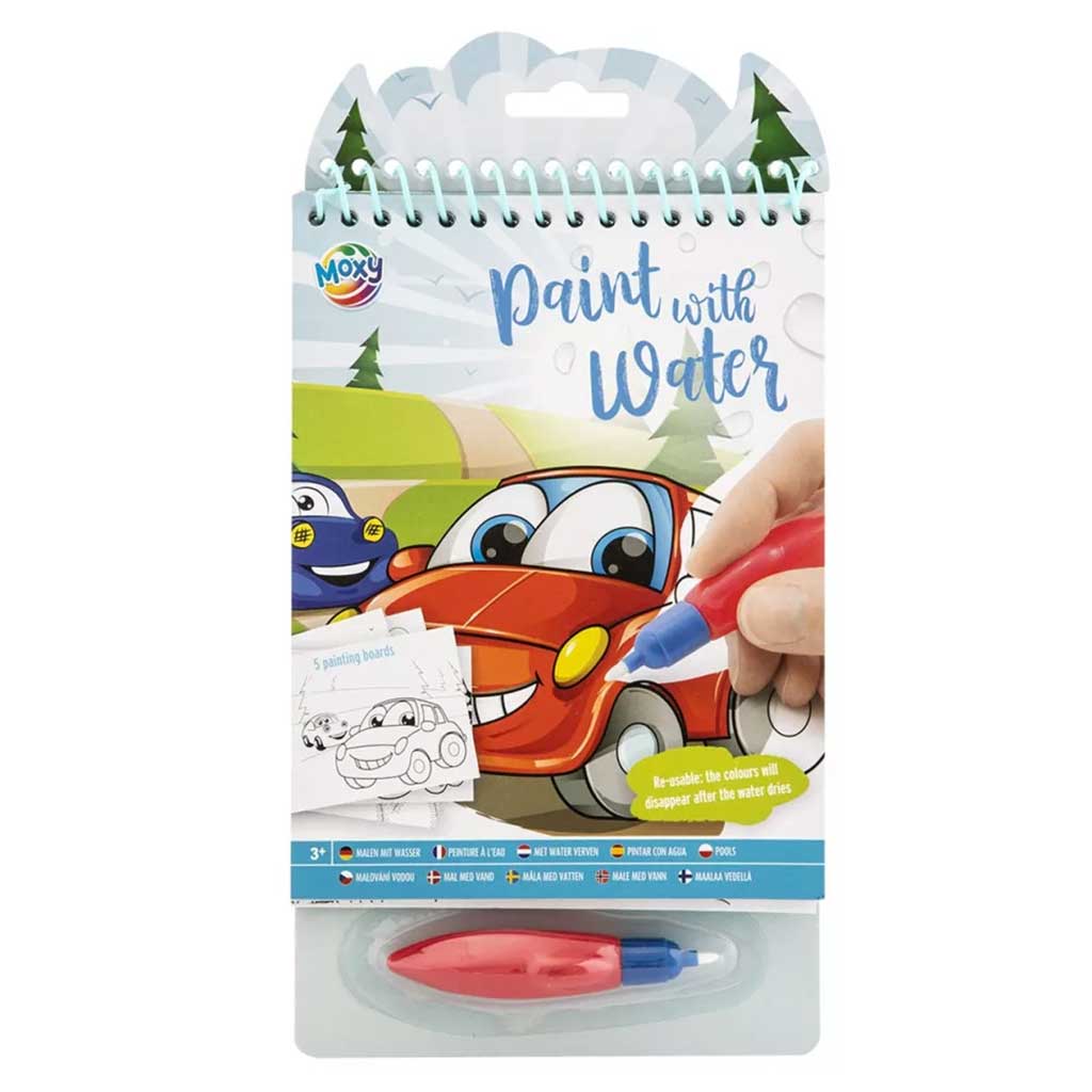 Fess vízzel 5 lapos kifestő füzet 23x14cm - Autós kép 1