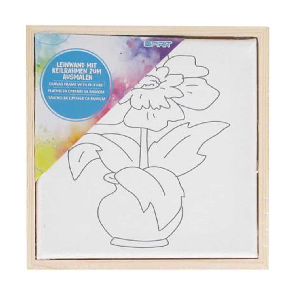 Spirit: Feszített virág mintás festővászon 15x15cm-es kép 1