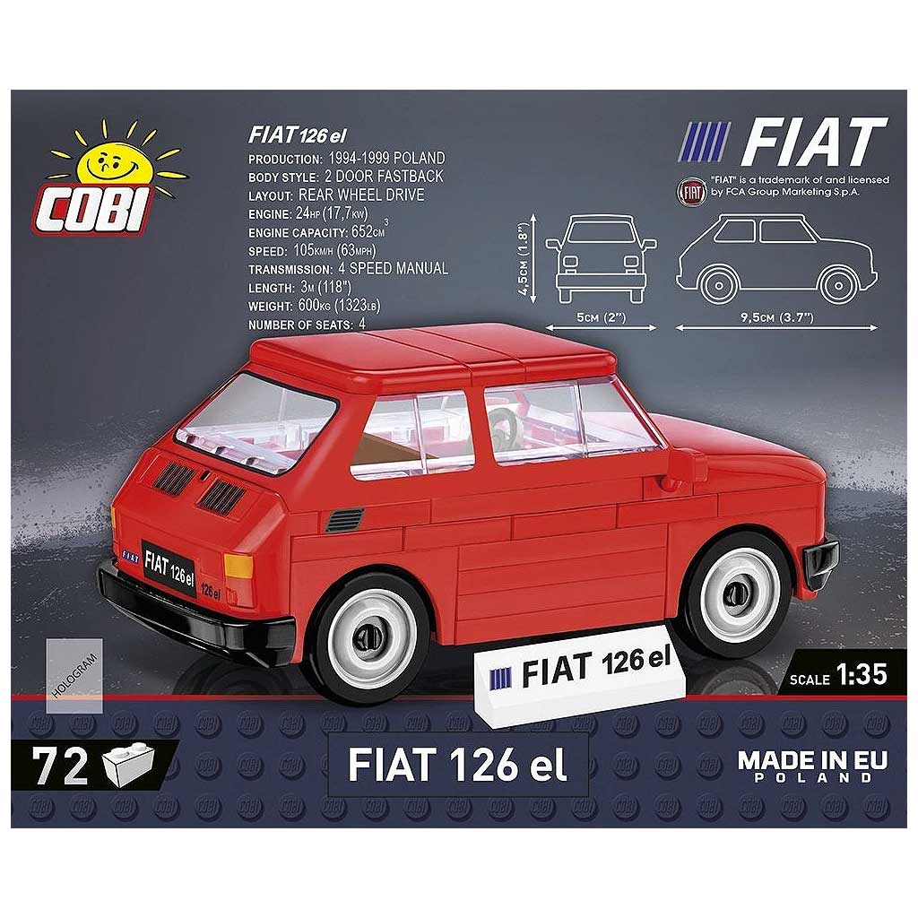 COBI: Fiat 126p el autó építőjáték (24531) kép 2