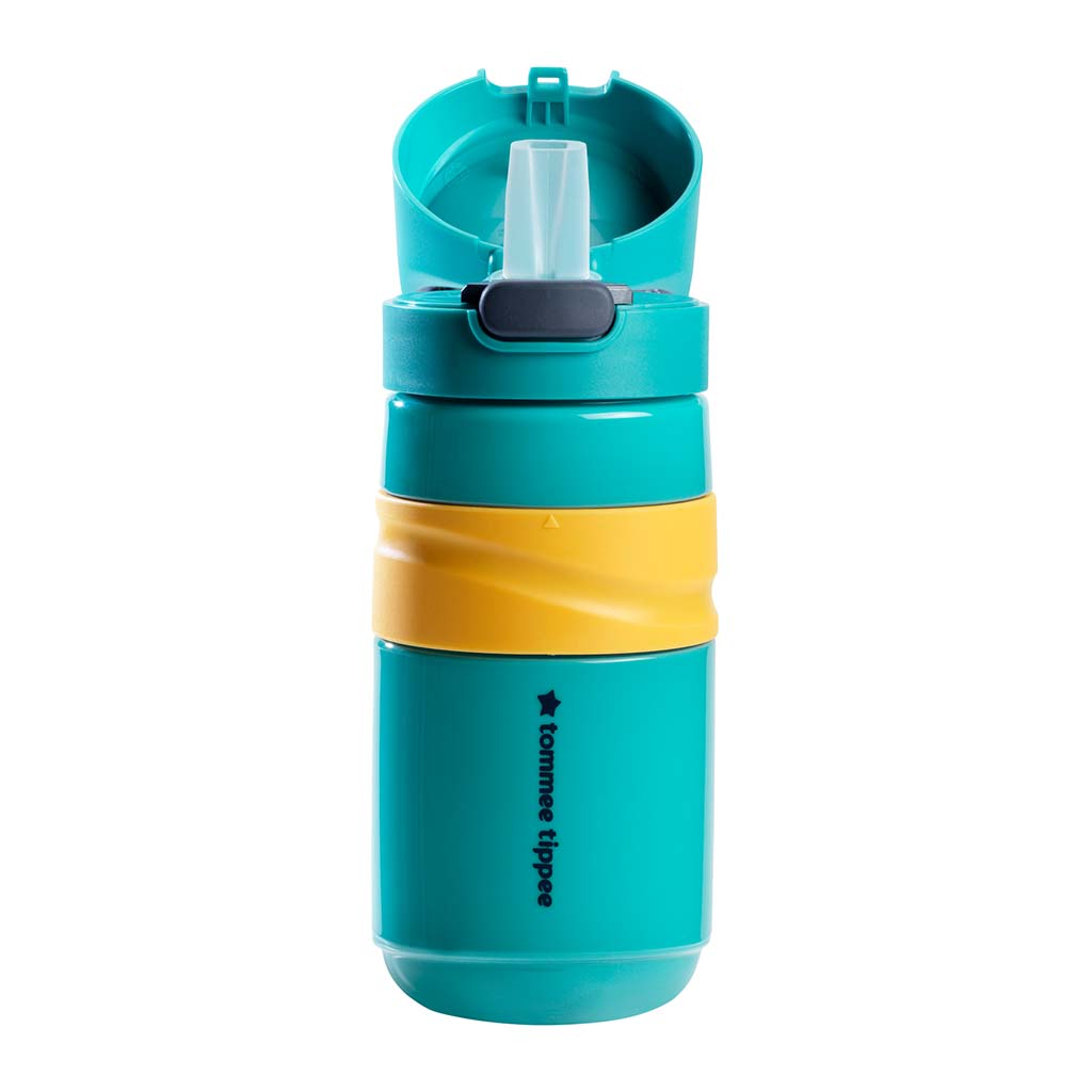 Tommee Tippee: Superstar Flip top straw Itatópohár szívószállal kék színben 500ml (18 hó+) kép 2