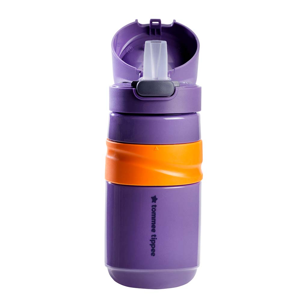 Tommee Tippee: Superstar Flip top straw Itatópohár szívószállal lila színben 500ml (18 hó+) kép 2