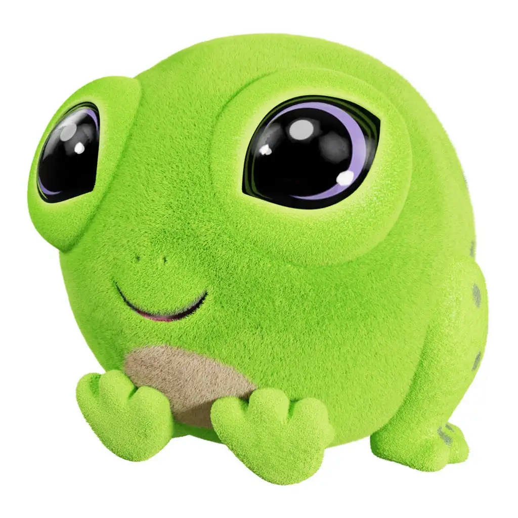 Flockies játékfigura: 3.széria - Finn béka figura kép 1