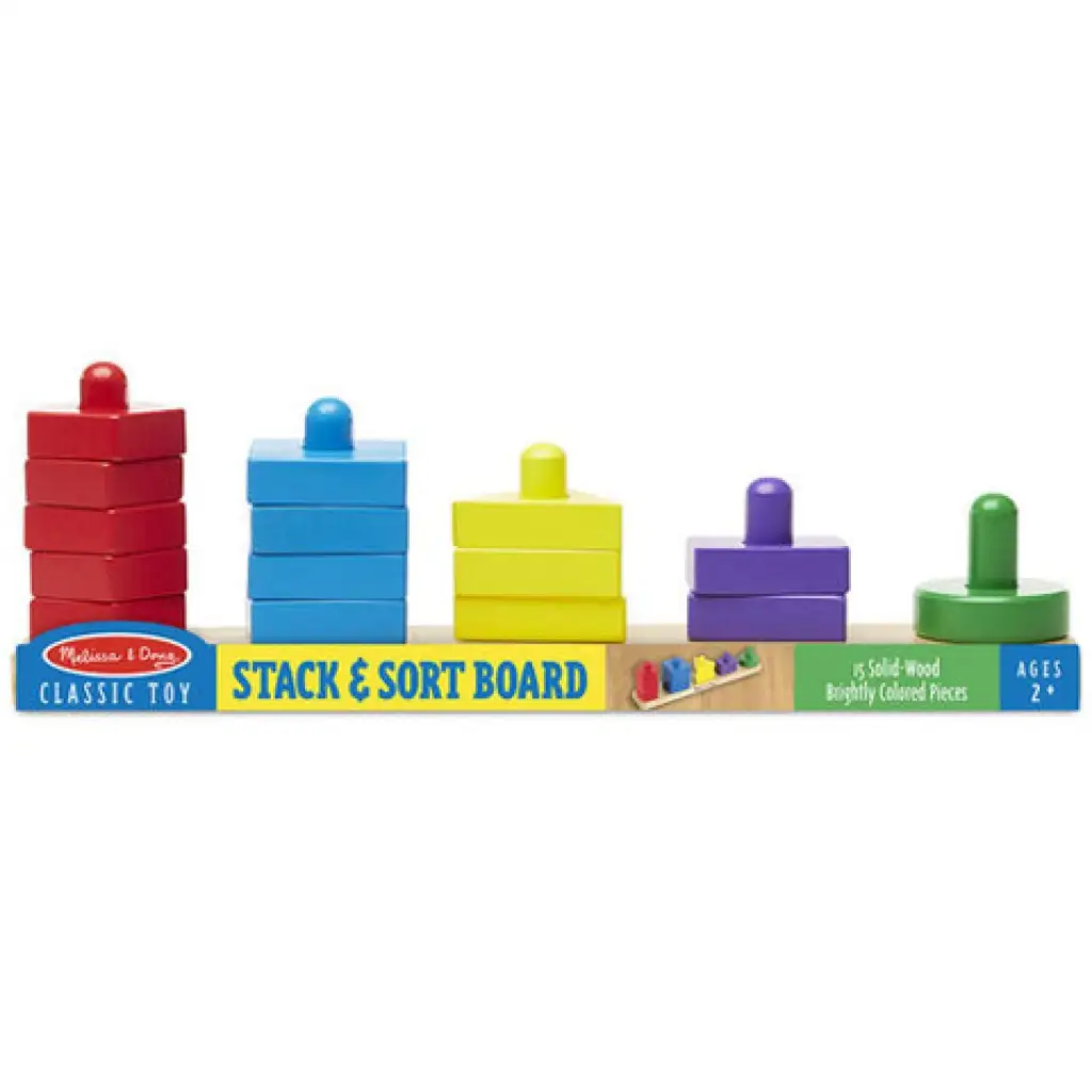 Formarendezeő toronyépítő fa készségfejlesztő - Melissa & Doug kép 1