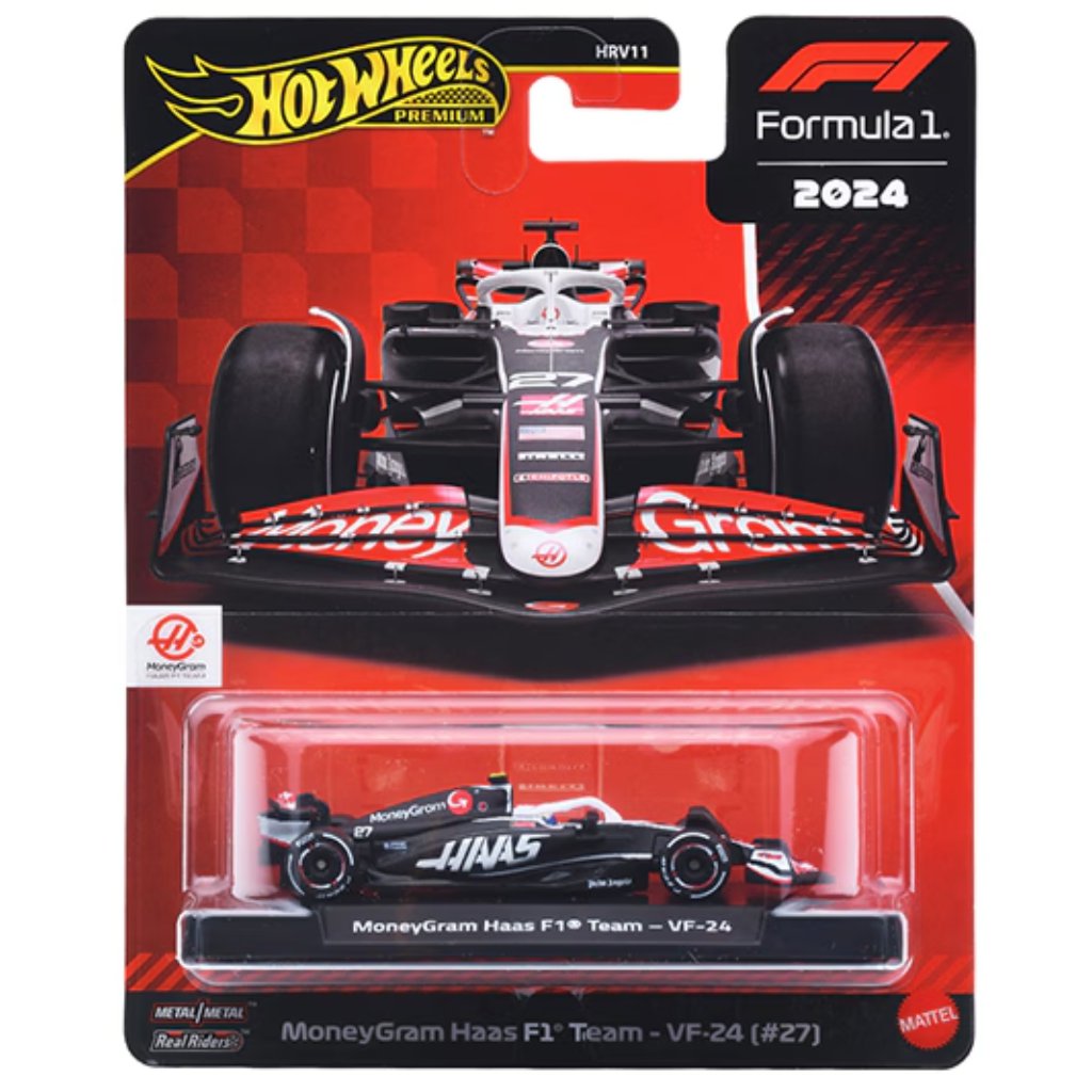 Hot Wheels Formula 1: MoneyGram Haas VF-24 (#27) kisautó 1/64 - Mattel kép 1