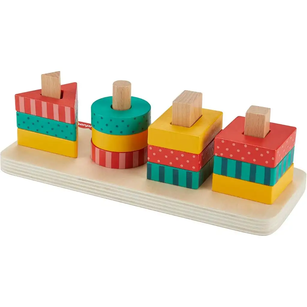 Fisher-Price: Wood Fa formarakosgató fejlesztő játék - Mattel kép 2