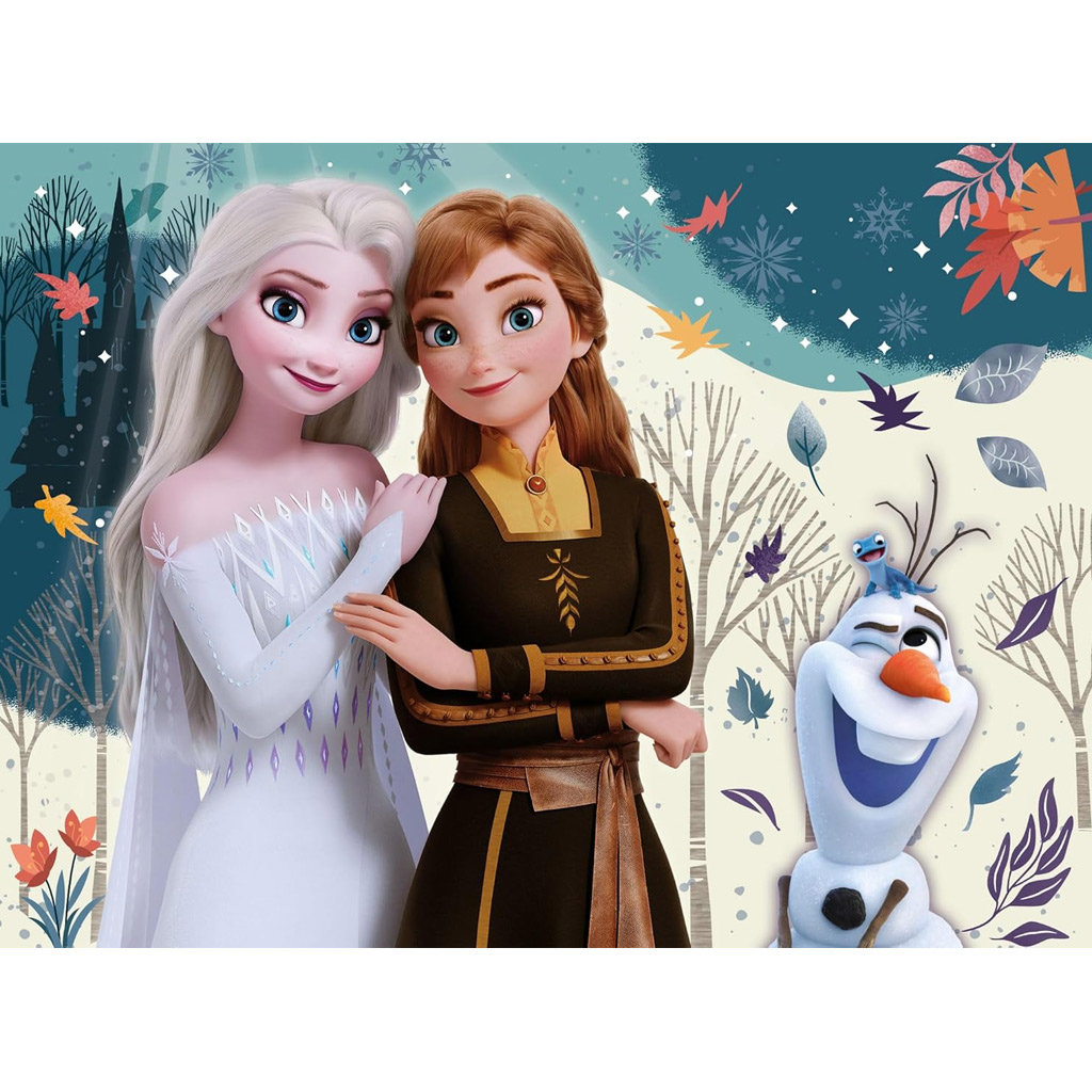 Jégvarázs testvérek 2 az 1-ben 48db-os Eco mini puzzle és színező 35x25cm - Lisciani kép 2