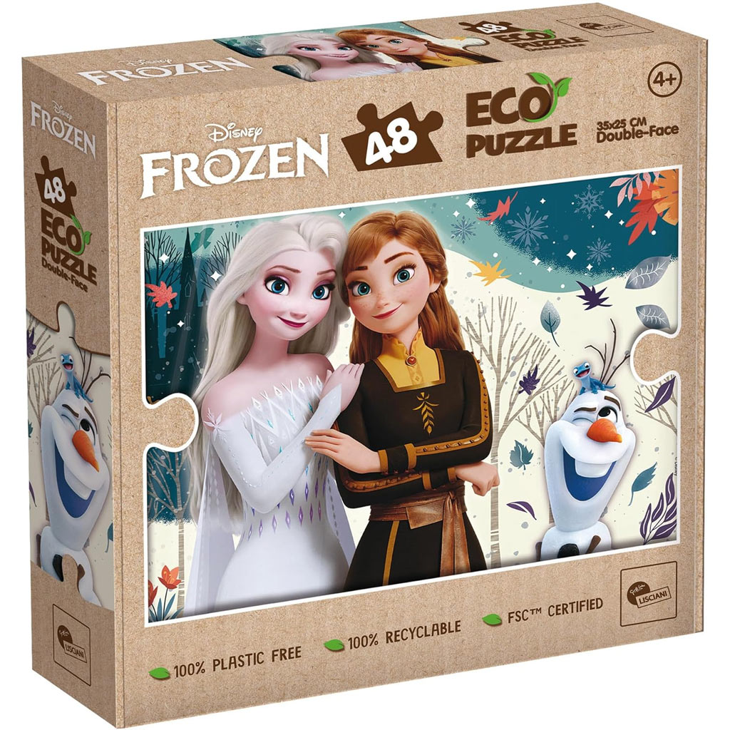 Jégvarázs testvérek 2 az 1-ben 48db-os Eco mini puzzle és színező 35x25cm - Lisciani kép 1