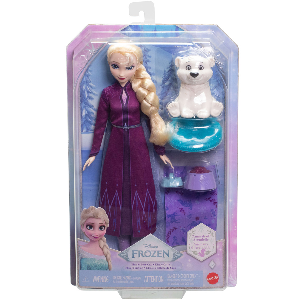 Jégvarázs: Elza és a kis jegesmackó játékfigura szett - Mattel kép 1