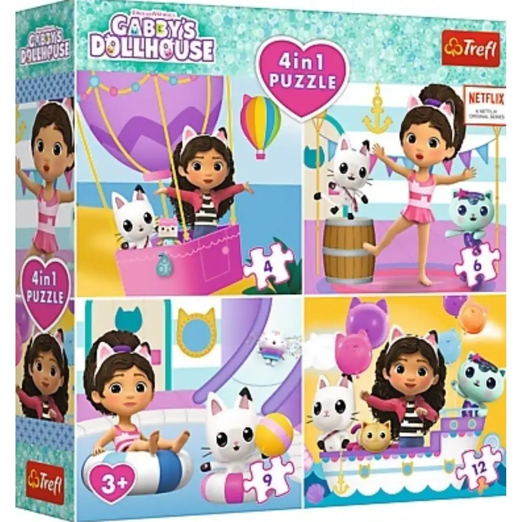Gabi babaháza 4 az 1-ben 12-9-6-4db-os puzzle - Trefl kép 1