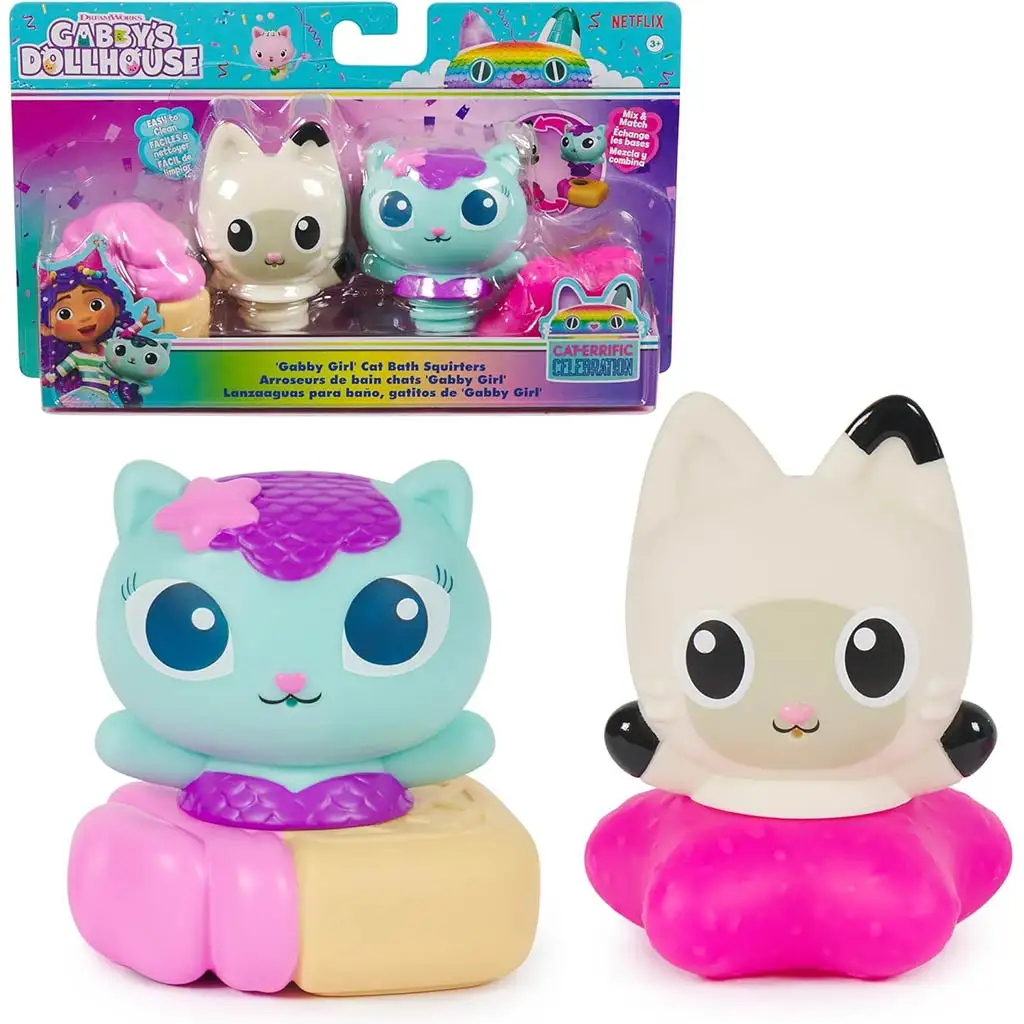 Gabi babaháza: Mercat és Pandy Paws fürdőjáték spriccelők - Spin Master kép 2