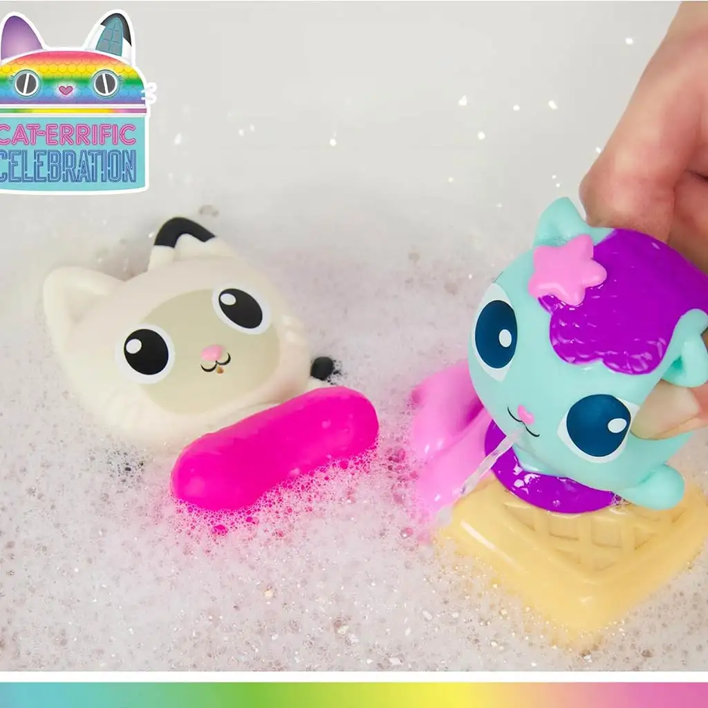 Gabi babaháza: Mercat és Pandy Paws fürdőjáték spriccelők - Spin Master kép 3