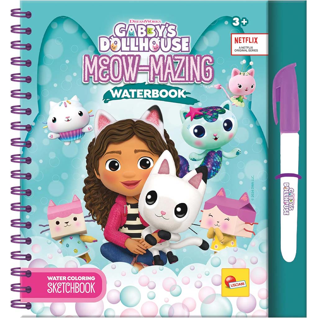 Gabi babaháza Meow-Mazing vízzel festhető színezőkönyv - Lisciani kép 1