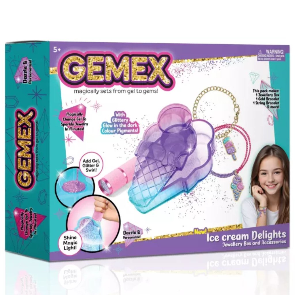 Gemex: Gélből drágakő jégkrém ékszerkészítő szett kép 1