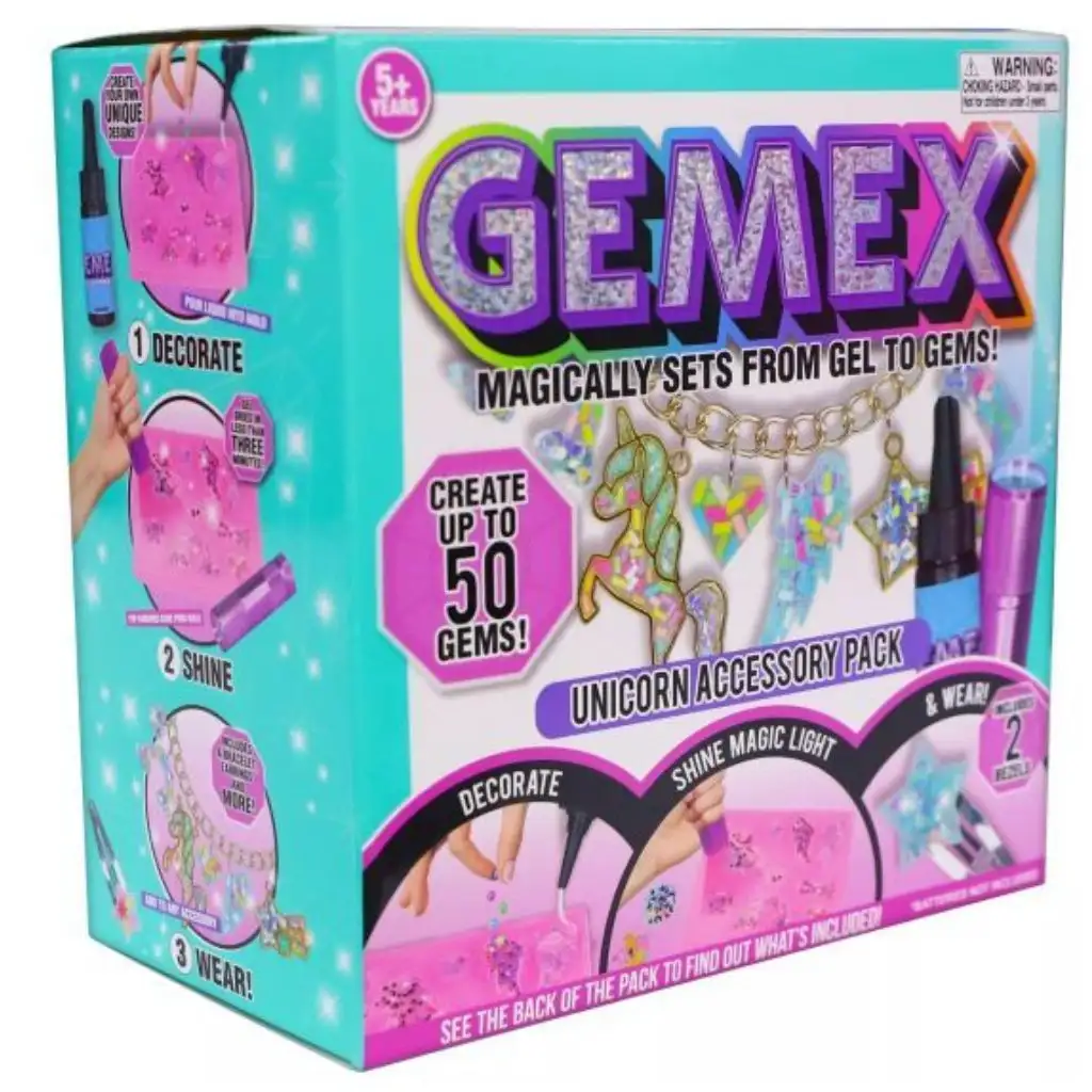 Gemex: Gélből drágakő unikornis ékszerkészítő szett kép 1