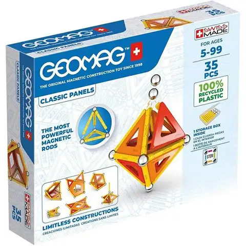 Geomag Green Line Classic Panels mágneses építőjáték 35db-os kép 1