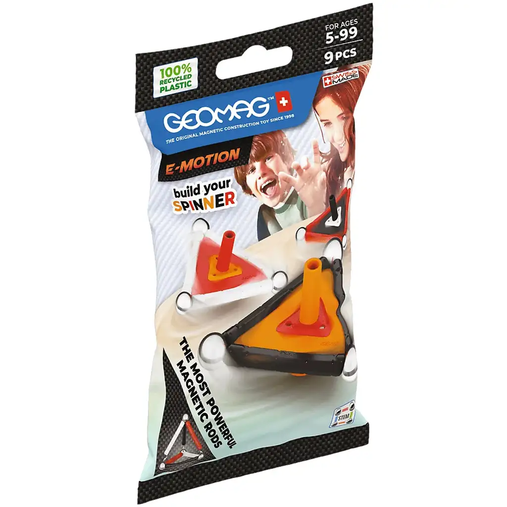 Geomag E-Motion Spinner mágneses építőjáték 9 darabos szett kép 1