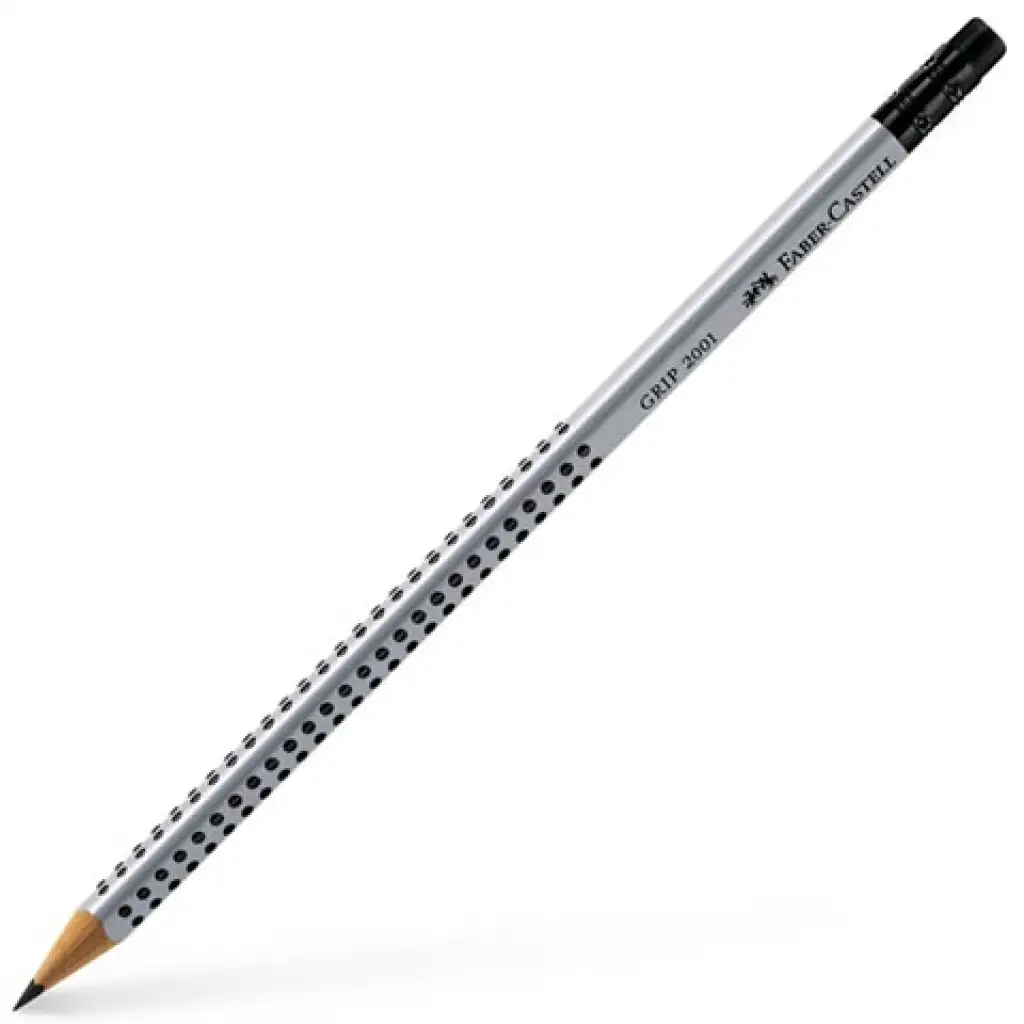 Faber-Castell: Grip grafit ceruza radírral B ezüst kép 1