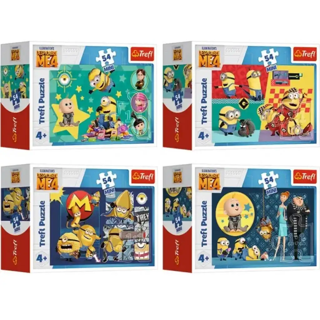 Gru 4: Vicces minyonok 54db-os mini puzzle több változatban - Trefl kép 1