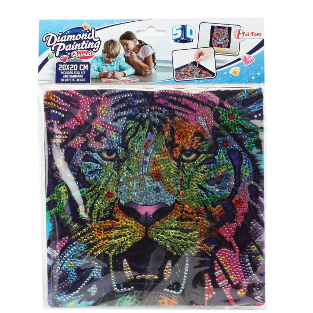 Gyémántszemes kirakó: Tigris gyémántfestő szett 20x20cm kép 1