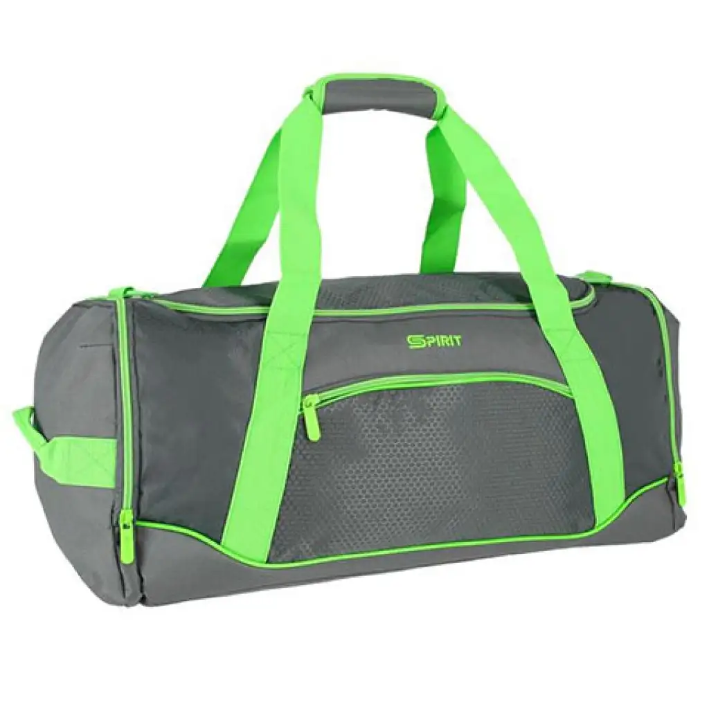 Spirit: Gym sporttáska neon zöld-szürke 20x51x23cm kép 1