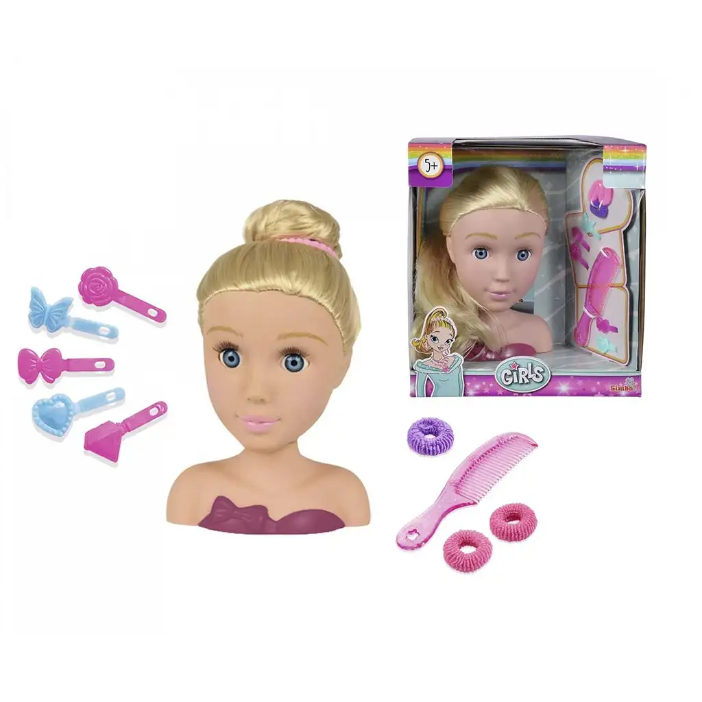 Szőke fodrászolható babafej kiegészítőkkel - Simba Toys kép 2