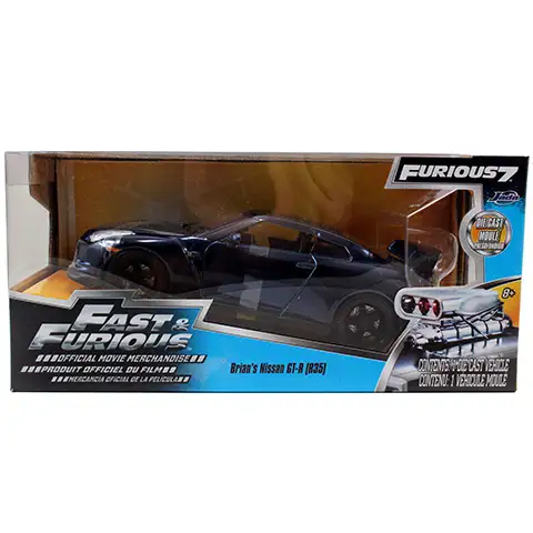 Halálos iramban: Brian's Nissan GT-R (R35) autómodell 1/24 - Simba Toys kép 1