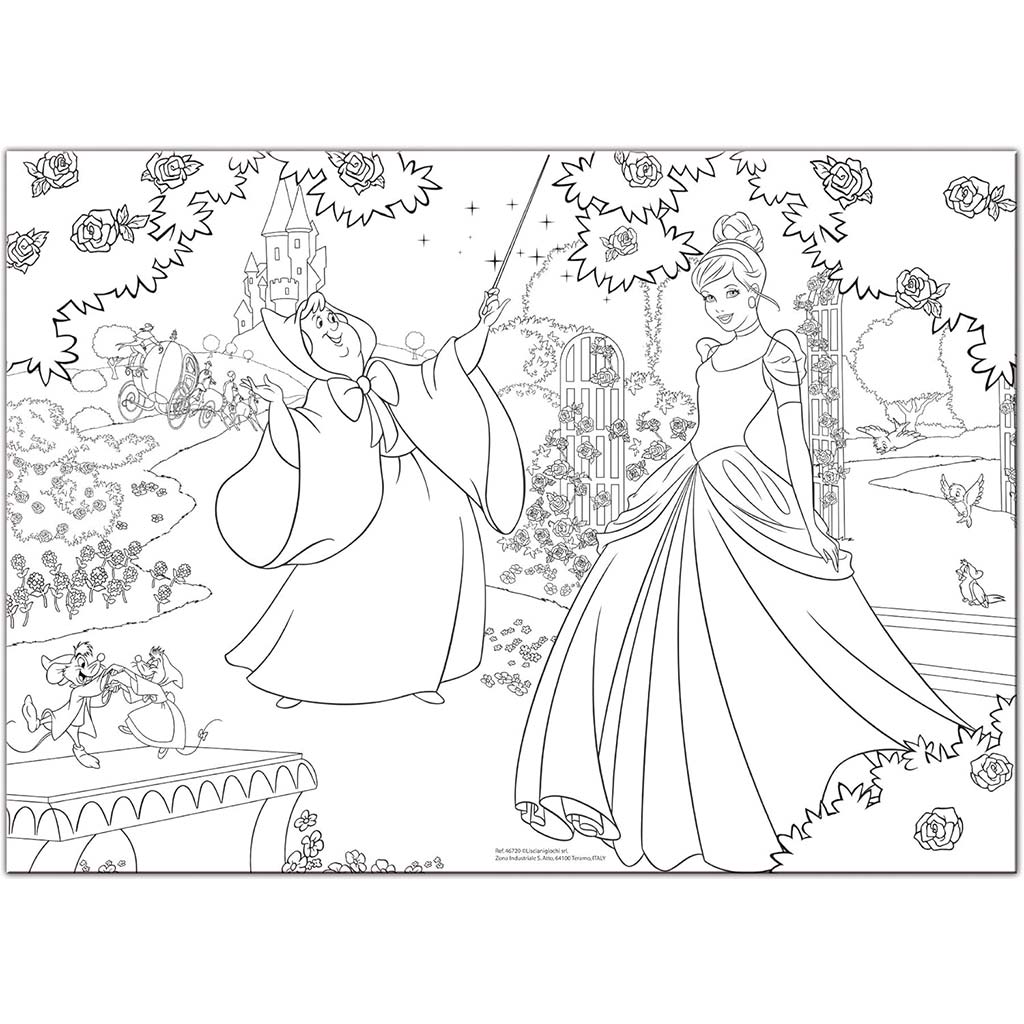 Disney Hamupipőke 2 az 1-ben maxi 150db-os puzzle és színező 70x50cm - Lisciani kép 2