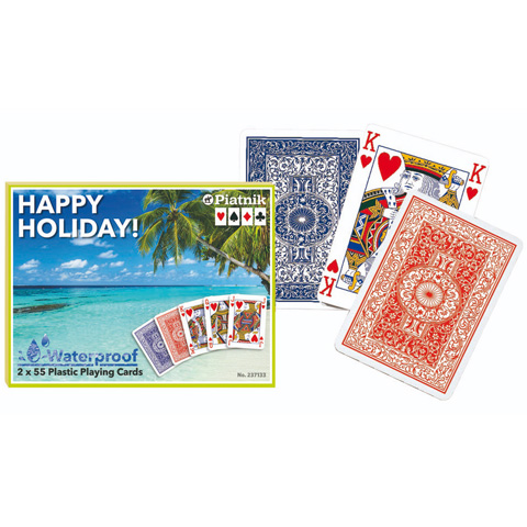Happy Holiday vízálló plasztik römi kártya 2x55 lap - Piatnik kép 1