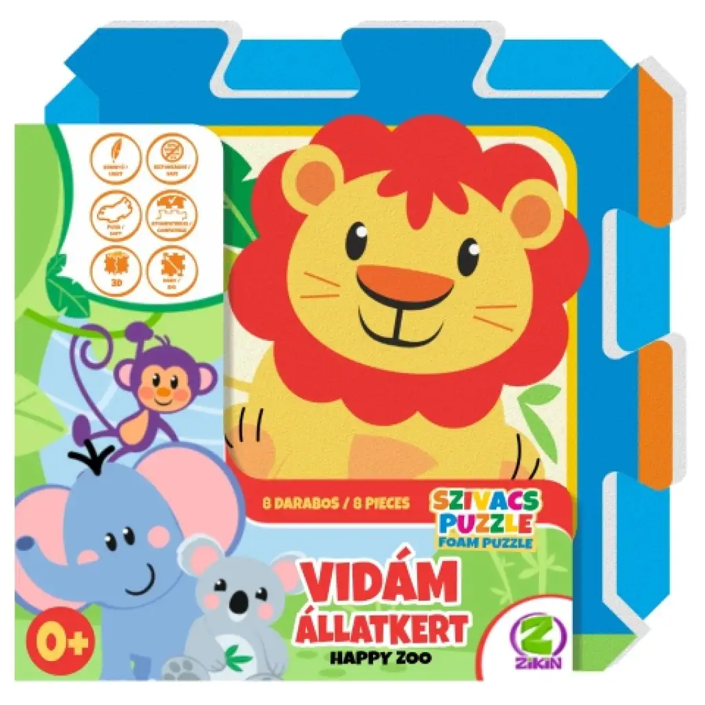 Happy Zoo - Vidám Állatkert szivacs puzzle kép 1