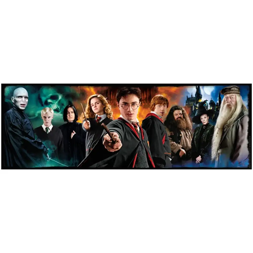 Harry Potter - A varázsvilág harcosai 1000 db-os panoráma puzzle poszterrel - Clementoni kép 2