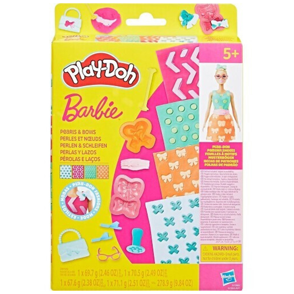 Play-Doh: Barbie gyöngyök és masnik gyurma szett - Hasbro kép 1