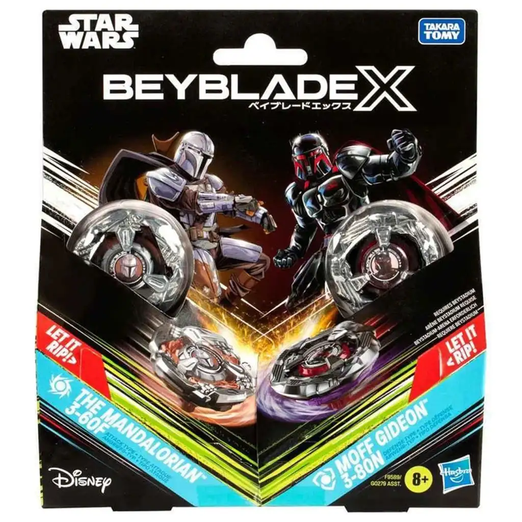 Beyblade X Star Wars Collab The Mandalorian 3-60F vs Moff Gideon 3-80N - Hasbro kép 1