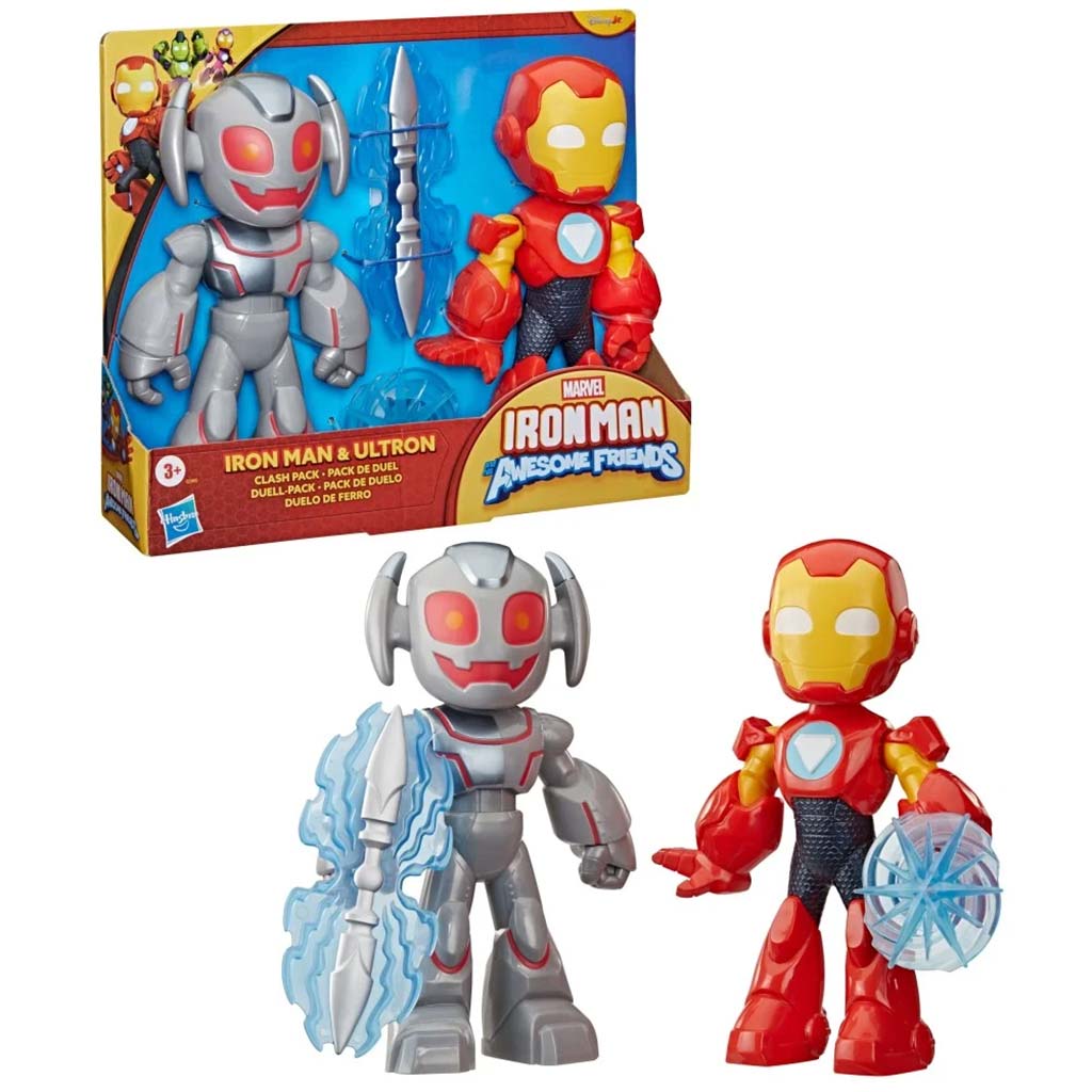 Marvel: Iron Man Awesome Friends - Vasember és Ultron Clash figura szett 23 cm – Hasbro kép 1