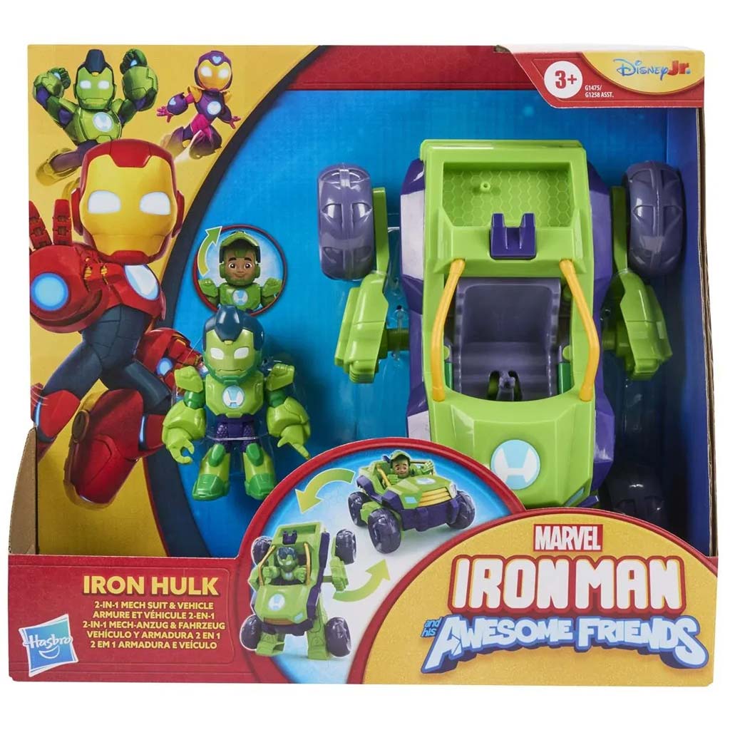 Marvel: Vasember 2 az 1-ben Mech Hulk autó és figuraszett - Hasbro kép 1