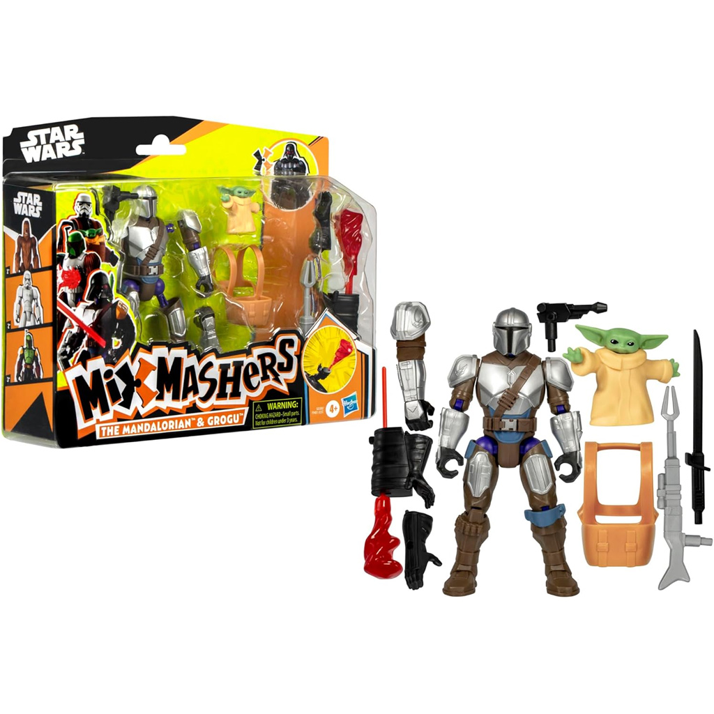 Transformers: Mix Mashers Deluxe Mandalóri és Grogu figura kiegészítőkkel - Hasbro kép 1