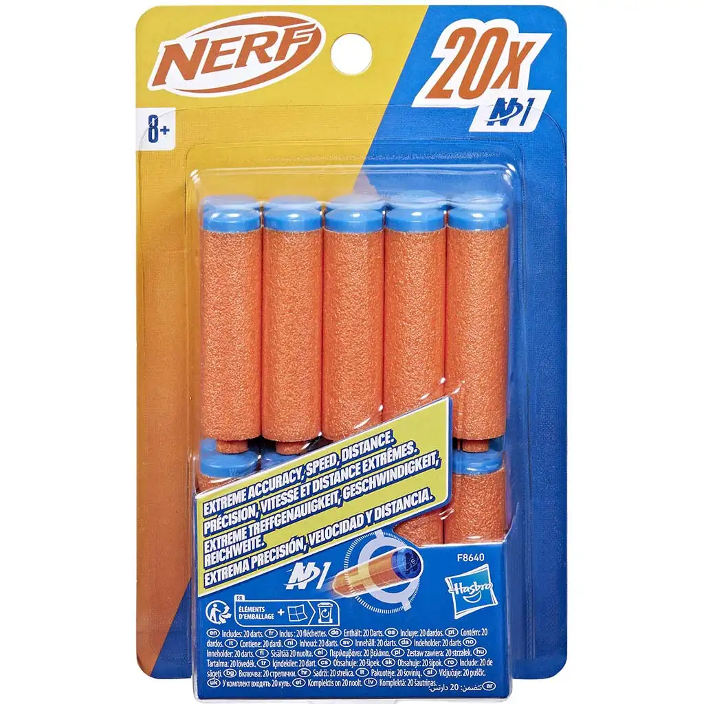 Nerf: N-Series: Szivacslövő töltény utántöltő 20db-os szett - Hasbro kép 1