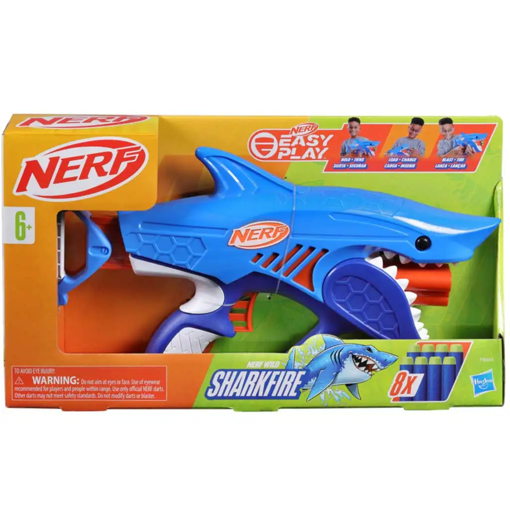 Nerf: Sharkfire szivacslövő 8db tölténnyel - Hasbro kép 1