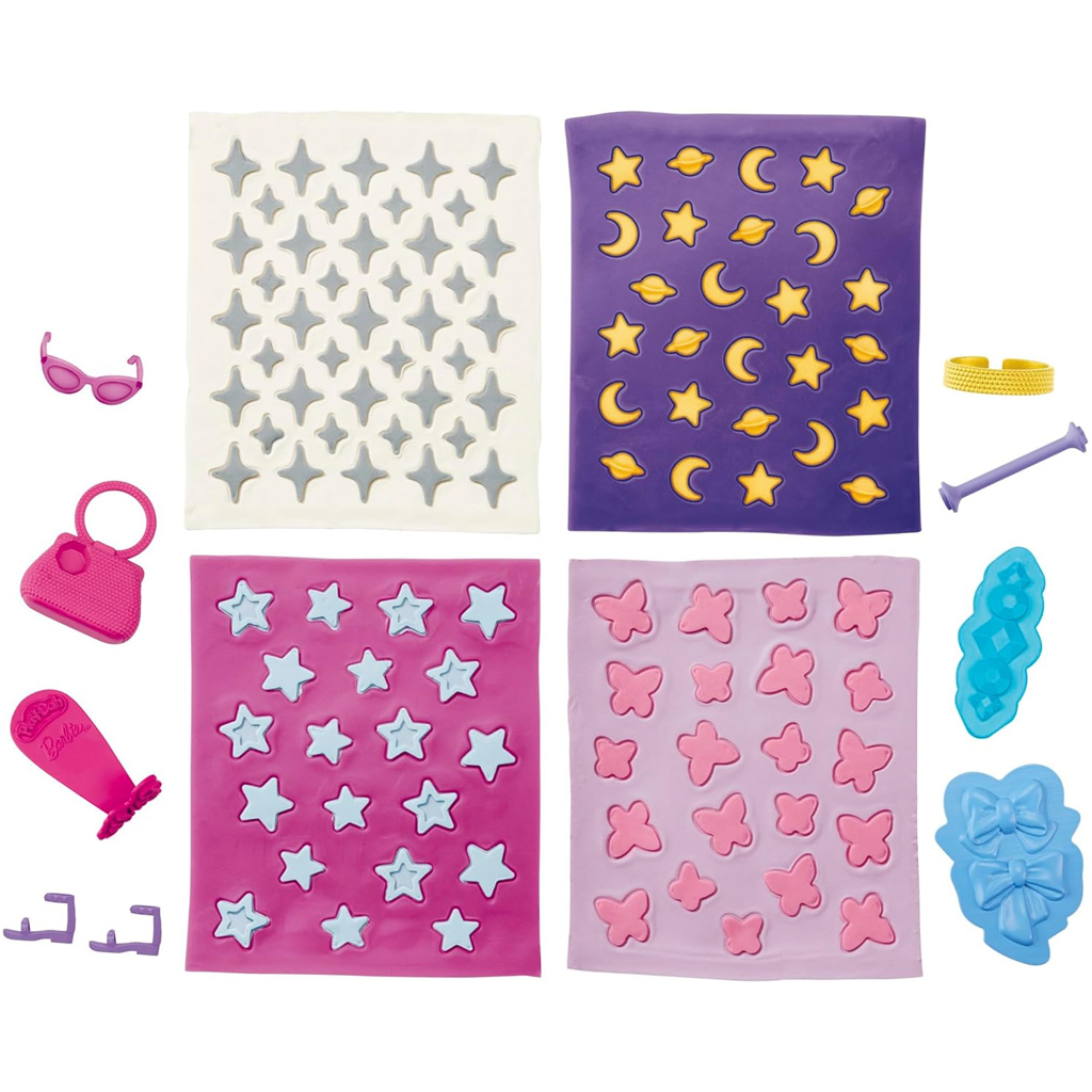 Play-Doh: Barbie csillogás és drágakövek gyurma szett - Hasbro kép 5